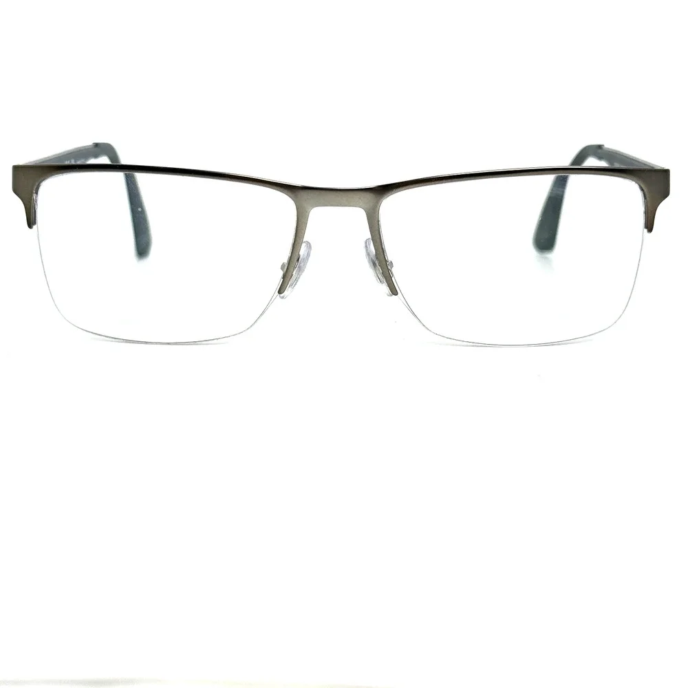 RAY-BAN RB 6335 2855 Silver Eyeglasses Frames Half rim 56-17-145‎ H18654